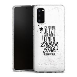 Silikon Glitter Case transparent-silber