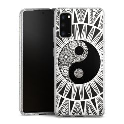 Silikon Glitter Case transparent-silber