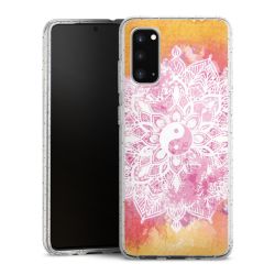Silikon Glitter Case transparent-silber