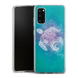 Silikon Glitter Case transparent-silber