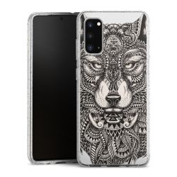 Silikon Glitter Case transparent-silber