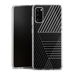 Silikon Glitter Case transparent-silber