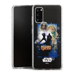 Silikon Glitter Case transparent-silber