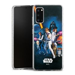 Silikon Glitter Case transparent-silber