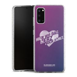 Silikon Glitter Case transparent-silber