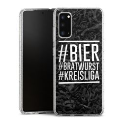 Silikon Glitter Case transparent-silber