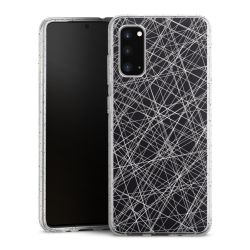 Silikon Glitter Case transparent-silber