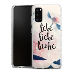 Silikon Glitter Case transparent-silber