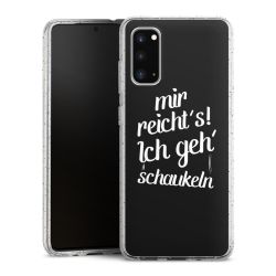 Silikon Glitter Case transparent-silber