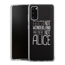 Silikon Glitter Case transparent-silber