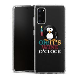 Silikon Glitter Case transparent-silber