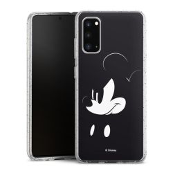 Silikon Glitter Case transparent-silber