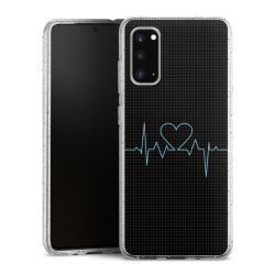 Silikon Glitter Case transparent-silber