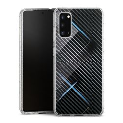 Silikon Glitter Case transparent-silber