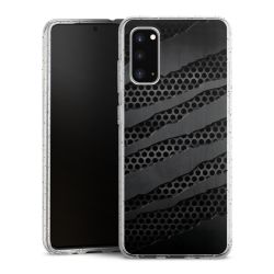 Silikon Glitter Case transparent-silber