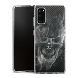 Silikon Glitter Case transparent-silber