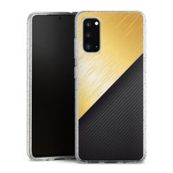 Silikon Glitter Case transparent-silber