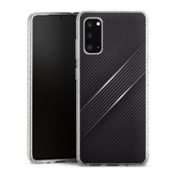 Silikon Glitter Case transparent-silber