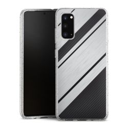 Silikon Glitter Case transparent-silber