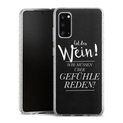 Silikon Glitter Case transparent-silber