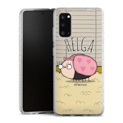 Silikon Glitter Case transparent-silber