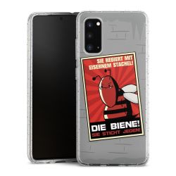 Silikon Glitter Case transparent-silber