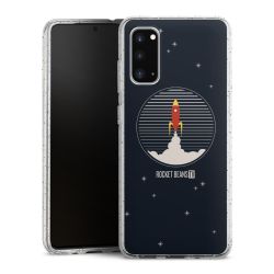 Silikon Glitter Case transparent-silber