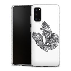 Silikon Glitter Case transparent-silber