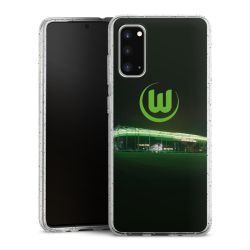 Silikon Glitter Case transparent-silber