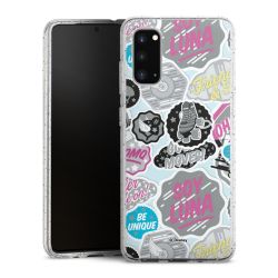 Silikon Glitter Case transparent-silber