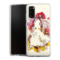 Silikon Glitter Case transparent-silber