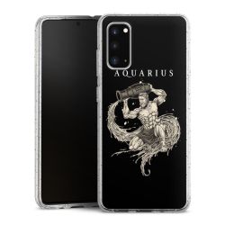 Silikon Glitter Case transparent-silber