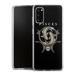 Silikon Glitter Case transparent-silber