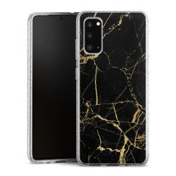 Silikon Glitter Case transparent-silber
