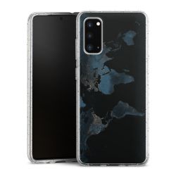 Silikon Glitter Case transparent-silber