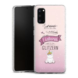 Silikon Glitter Case transparent-silber