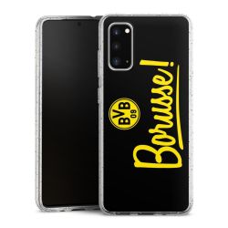 Silikon Glitter Case transparent-silber