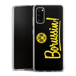 Silikon Glitter Case transparent-silber