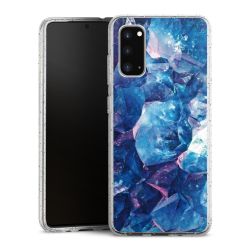 Silikon Glitter Case transparent-silber