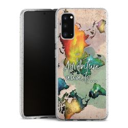 Silikon Glitter Case transparent-silber