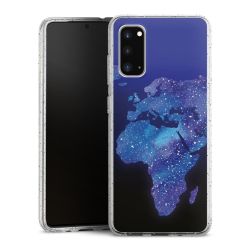 Silikon Glitter Case transparent-silber