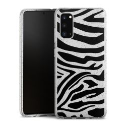 Silikon Glitter Case transparent-silber