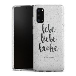 Silikon Glitter Case transparent-silber