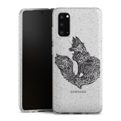Silikon Glitter Case transparent-silber