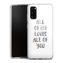 Silikon Glitter Case transparent-silber