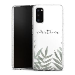 Silikon Glitter Case transparent-silber