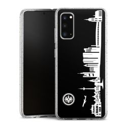 Silikon Glitter Case transparent-silber