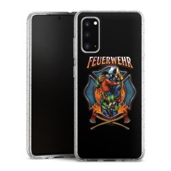 Silikon Glitter Case transparent-silber