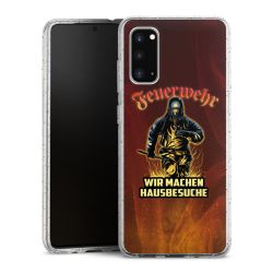 Silikon Glitter Case transparent-silber