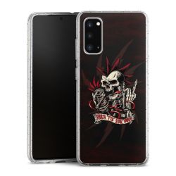 Silikon Glitter Case transparent-silber